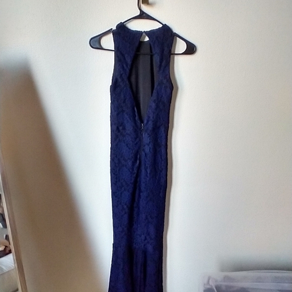 Alice + Olivia Navy Lace Maxi Dress - Picture 10 of 15